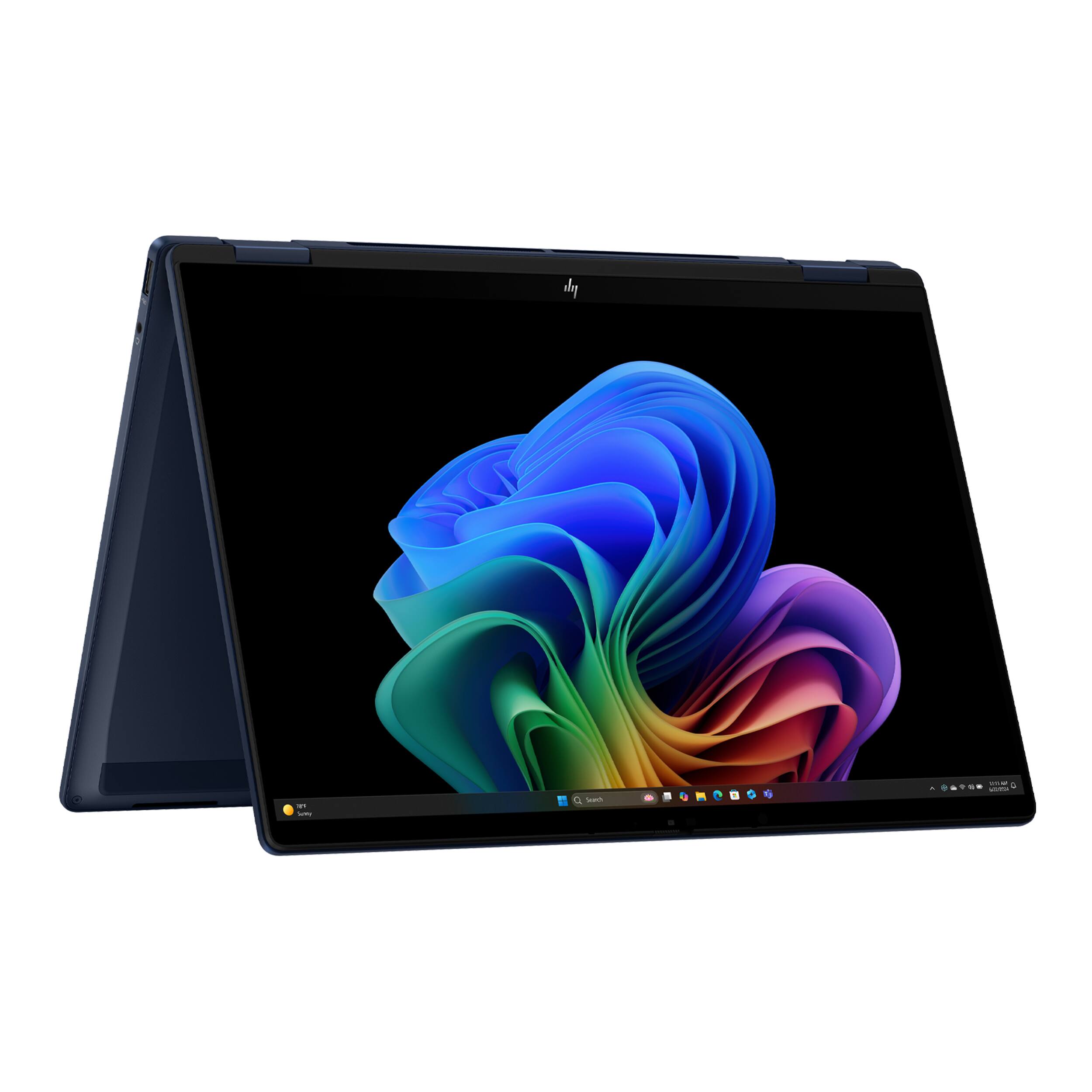 Alt View 1. HP - HP OmniBook X Flip 14" 2K Touch 2-in-1 Laptop,Ultra 7 256V,16GB RAM,1TB SSD,Backlit keyboard,Win 11,Blue - Blue.