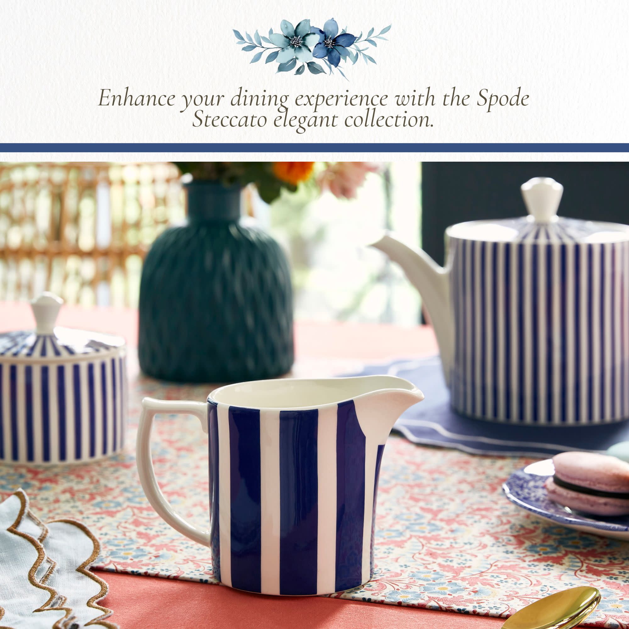 Enhance your dining experience with the Spode Steccato elegant collection.