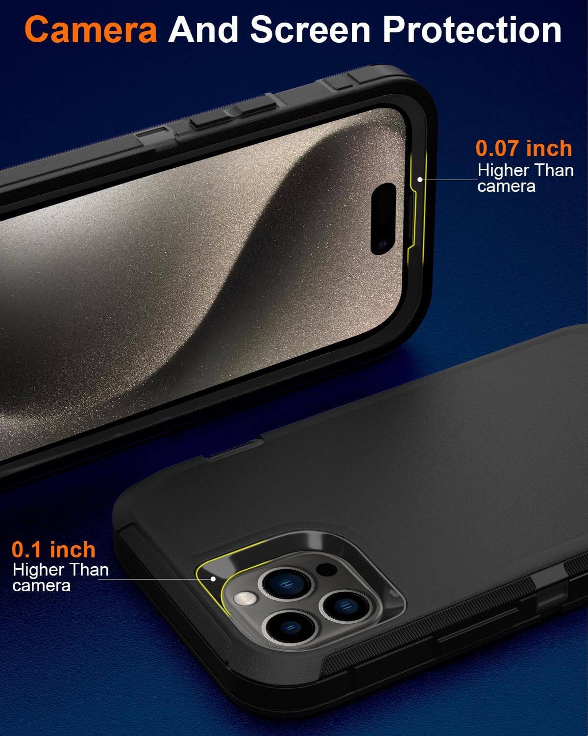 Camera And Screen Protection
0.07 inch Higher Than camera
0.1 inch Higher Than camera