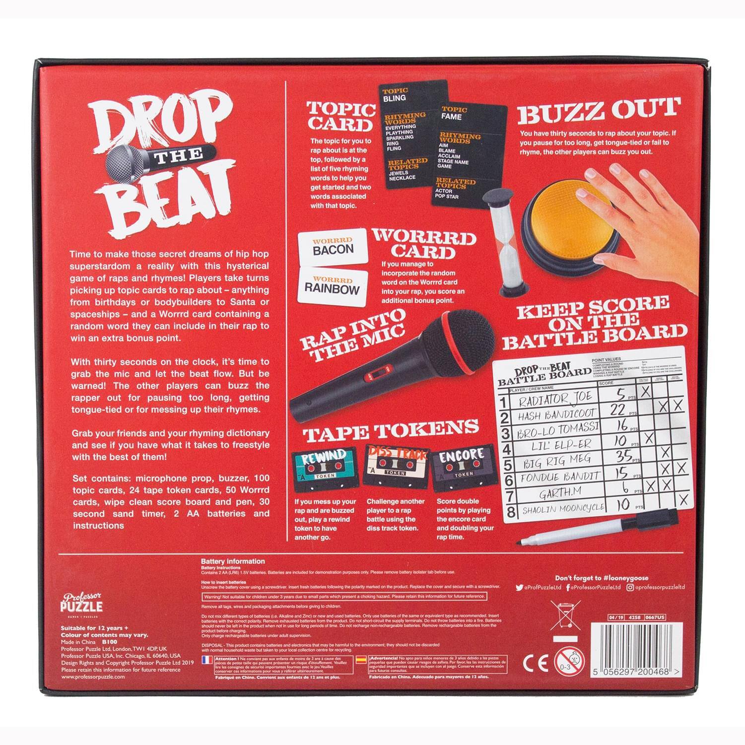 Professor Puzzle Drop the Beat The Original Rap Party Game | 4+