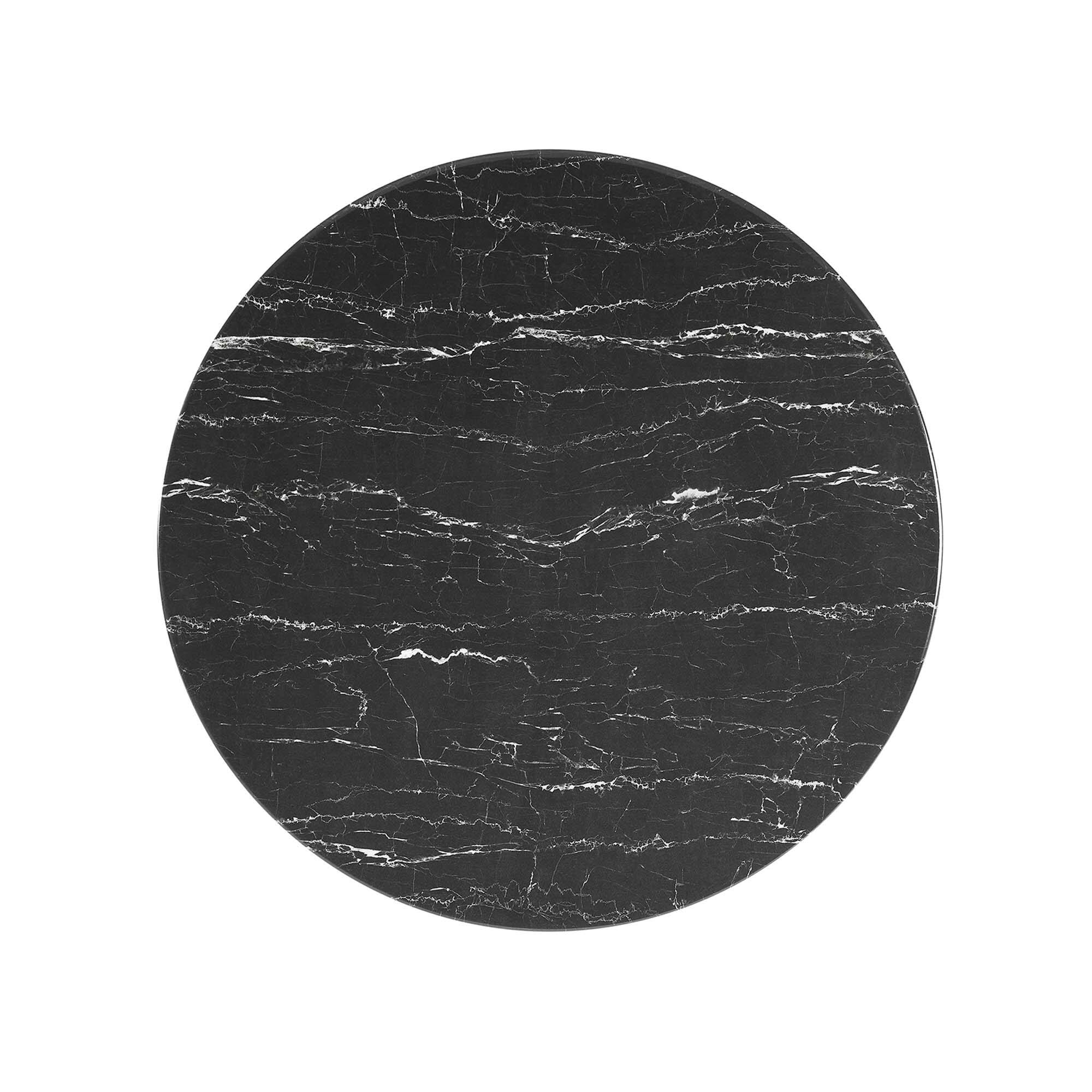 Alt View 2. Modway - Lippa Round Artificial Marble Coffee Table - White Black.