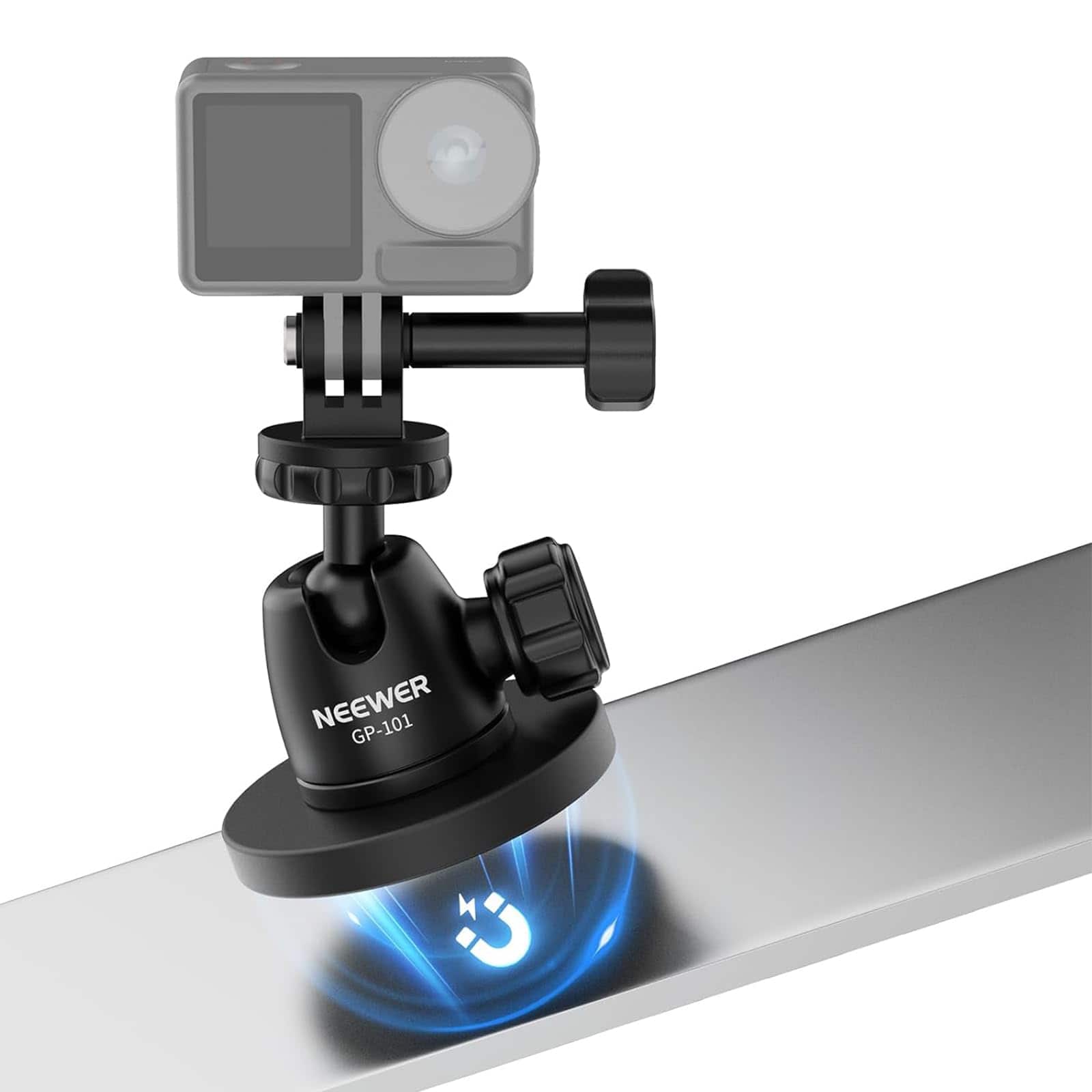 Neewer - Basics Magnetic Camera Mount for GoPro/DJI/Insta360, 360° Ball Head, GP-101