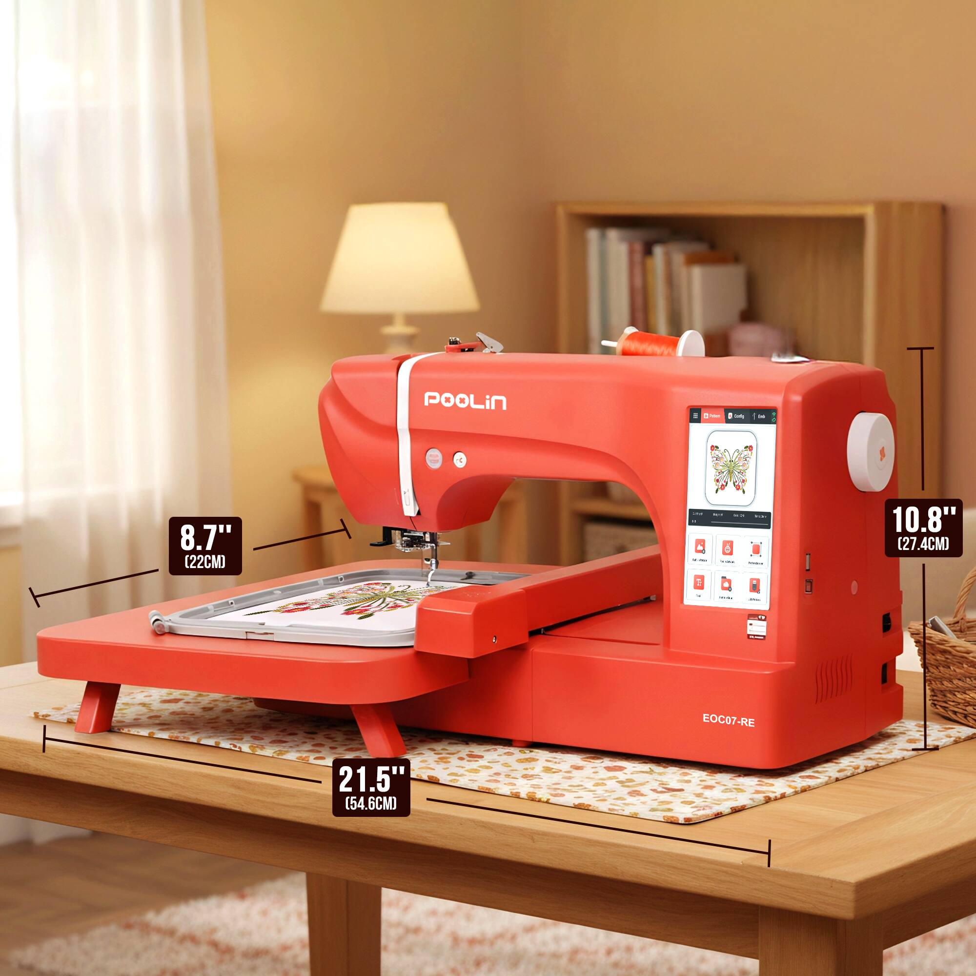 POOLIN  
1 - 8.7" (22CM)  
10.8" (27.4CM)  
21.5" (54.6CM)  
EOC07-RE