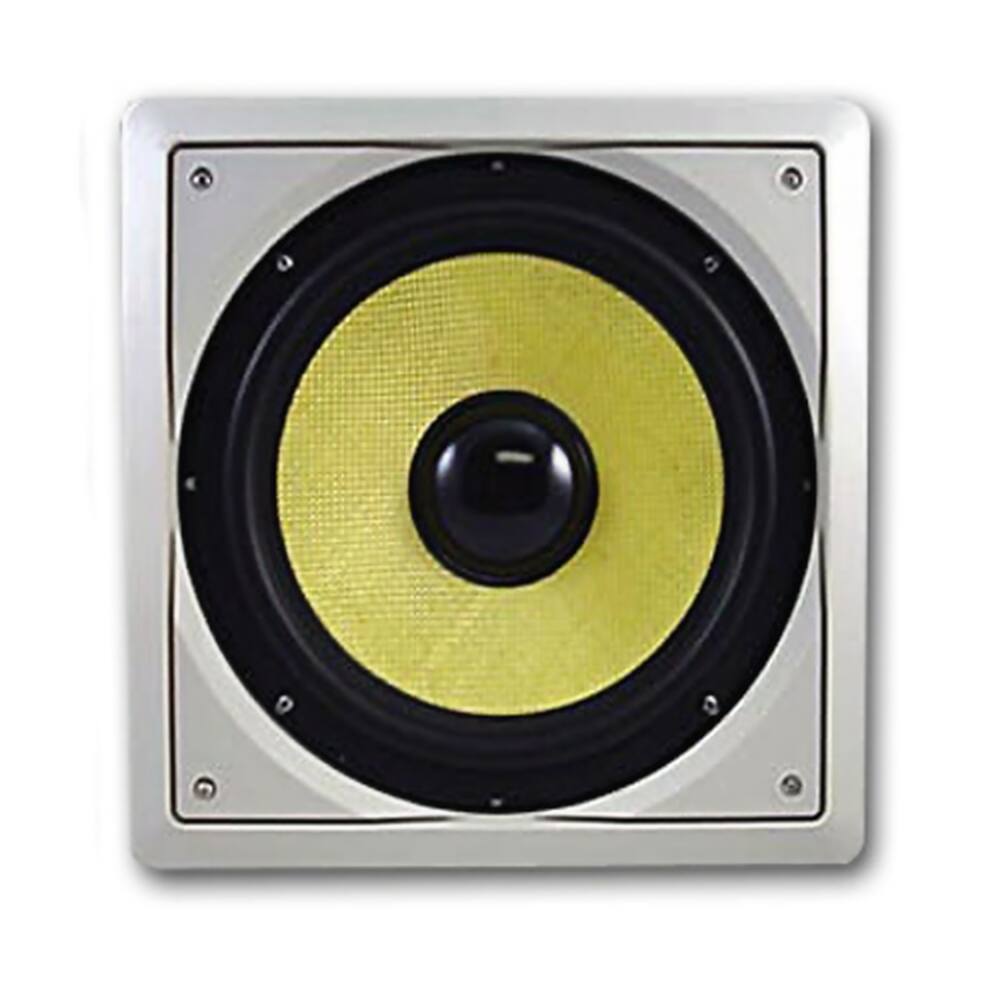 Alt View 1. Acoustic Audio by Goldwood - HD-S10 Flush Mount Subwoofers with 10" Speaker and Amps 4 Pack - Paintable White.