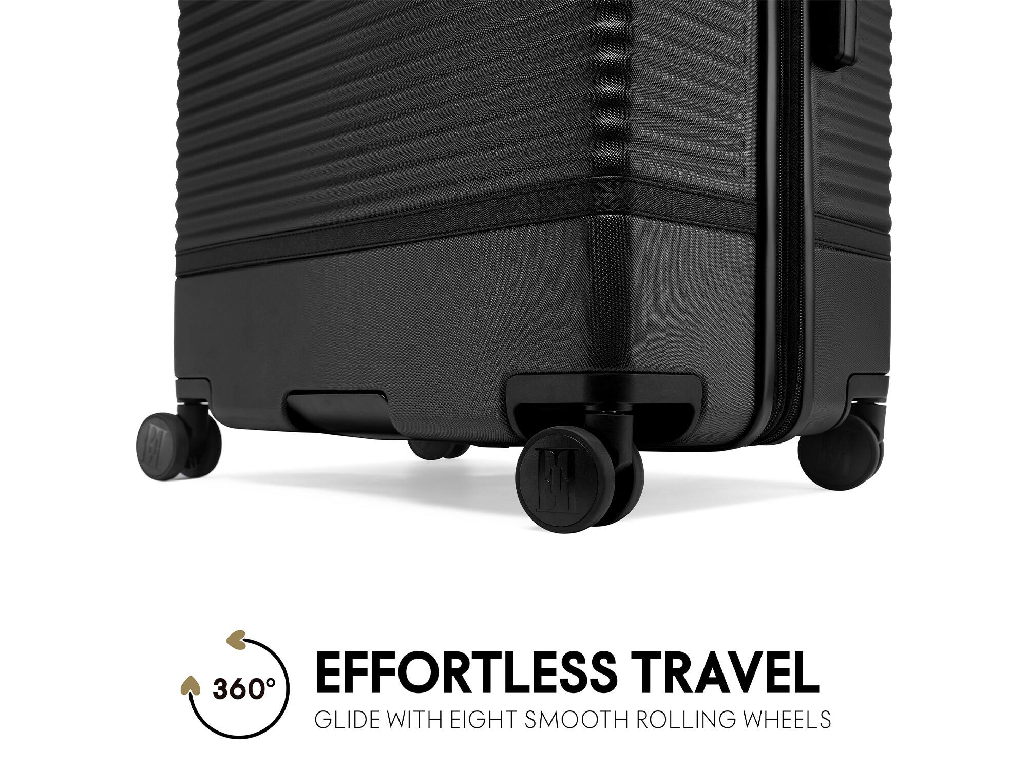M 360° EFFORTLESS TRAVEL GLIDE WITH EIGHT SMOOTH ROLLING WHEELS