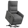 Front. Costway - Costway Power Lift Recliner Chair for Elderly, Electric Recliner Sofa with Remote Control - Gray.