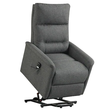 Front. Costway - Costway Power Lift Recliner Chair for Elderly, Electric Recliner Sofa with Remote Control - Gray.