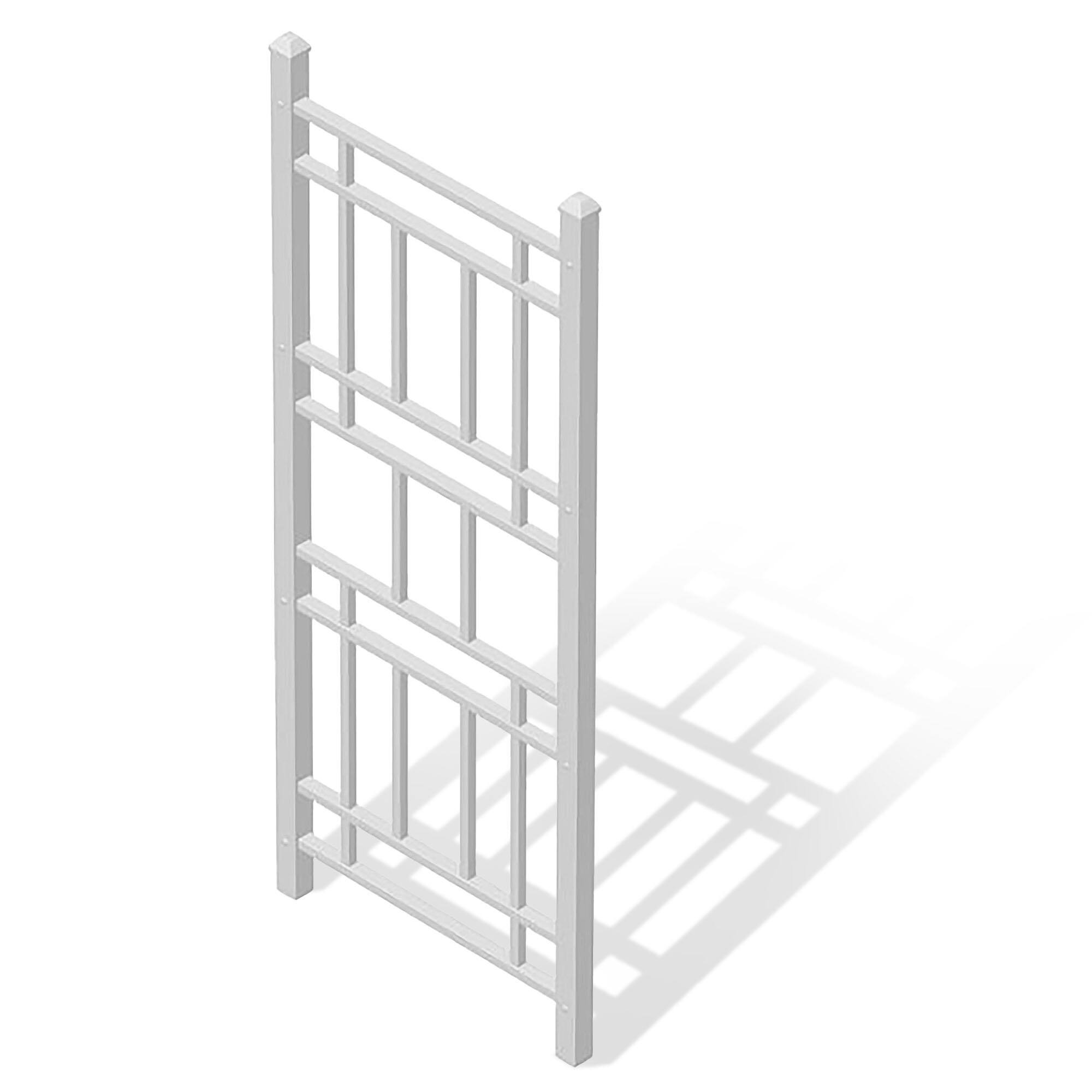 Alt View 5. Dura-Trel - Dura-Trel Wellington 28 x 75 Inch PVC Vinyl Outdoor Garden Patio Trellis, White - White.