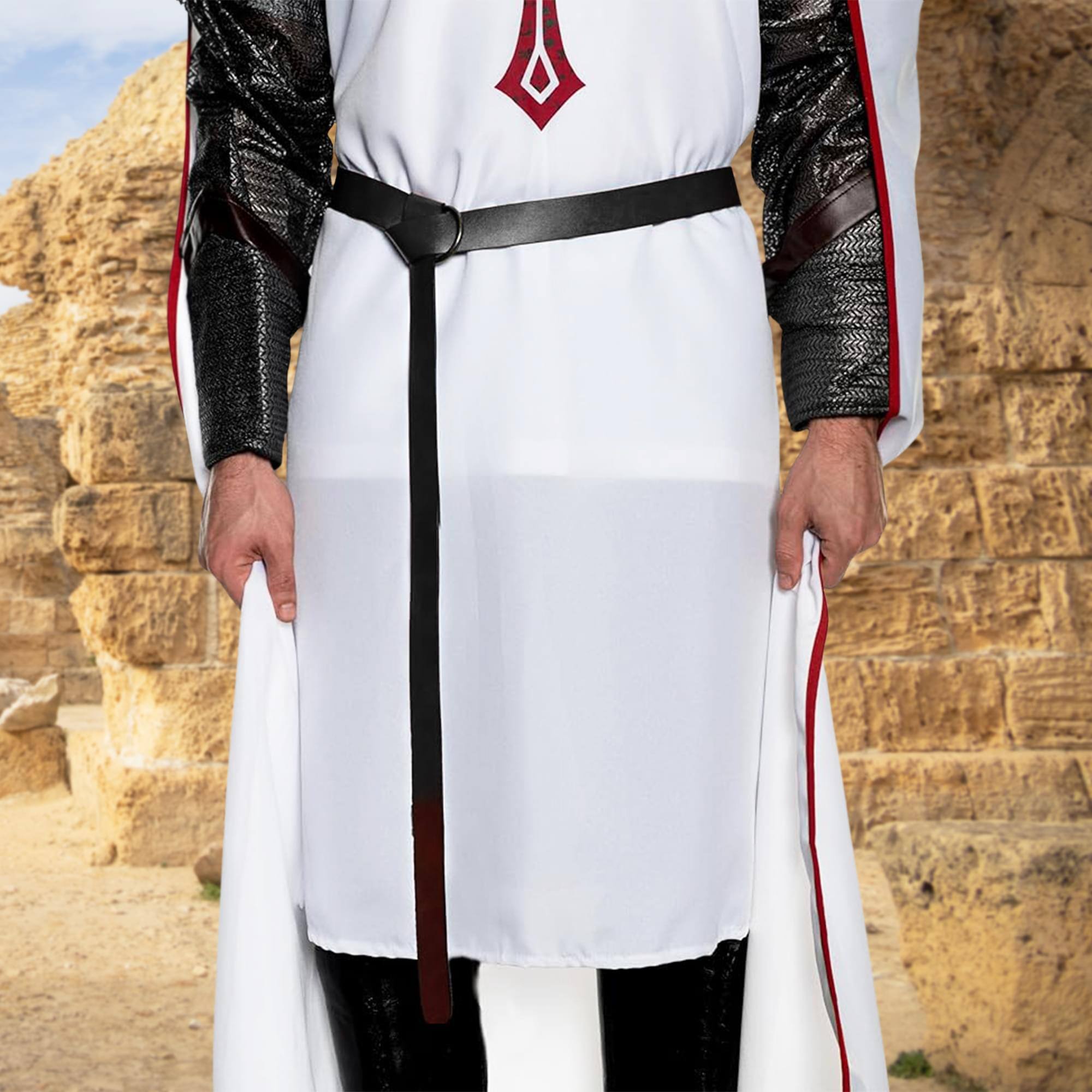 Alt View 10. Underwraps - Medieval Black Faux Leather Belt Adult Costume Accessory - Black.