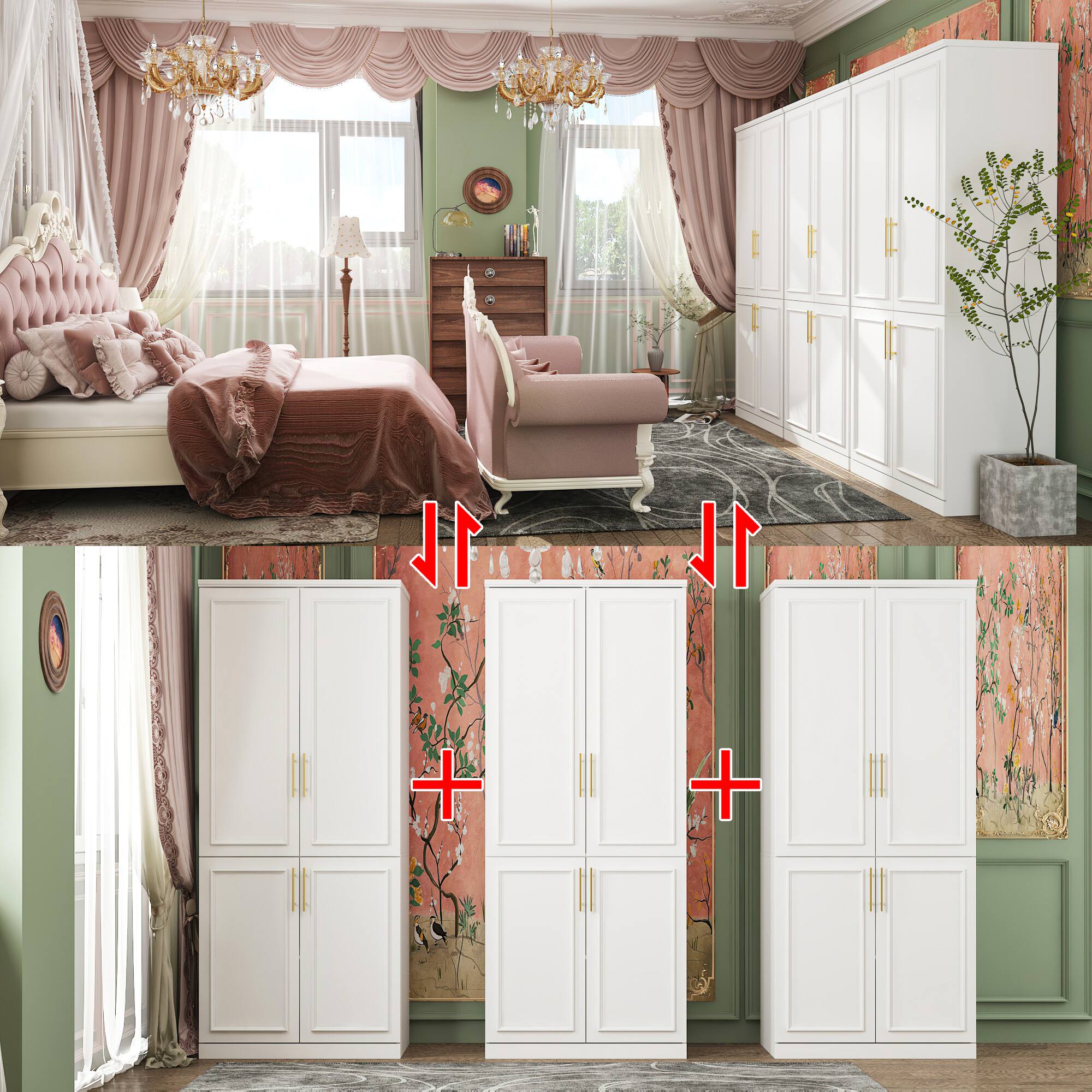 Alt View 8. FUFU & GAGA - FUFU&GAGA Modern Minimalist Wardrobe - Organize in Style - White.