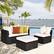 Alt View 4. Costway - 4PCS Patio Rattan Wicker Sofa Furniture Set Cushioned Conversation Ottoman Set - White.