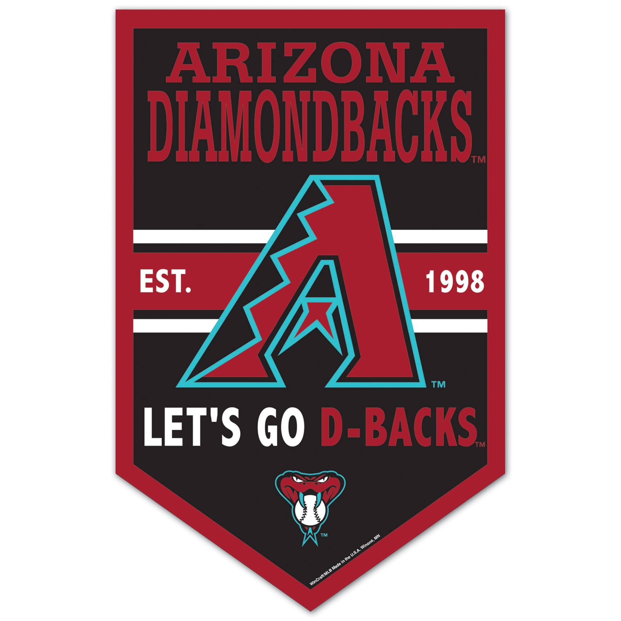 Arizona Diamondbacks 11" x 17" Chevron Wood Sign