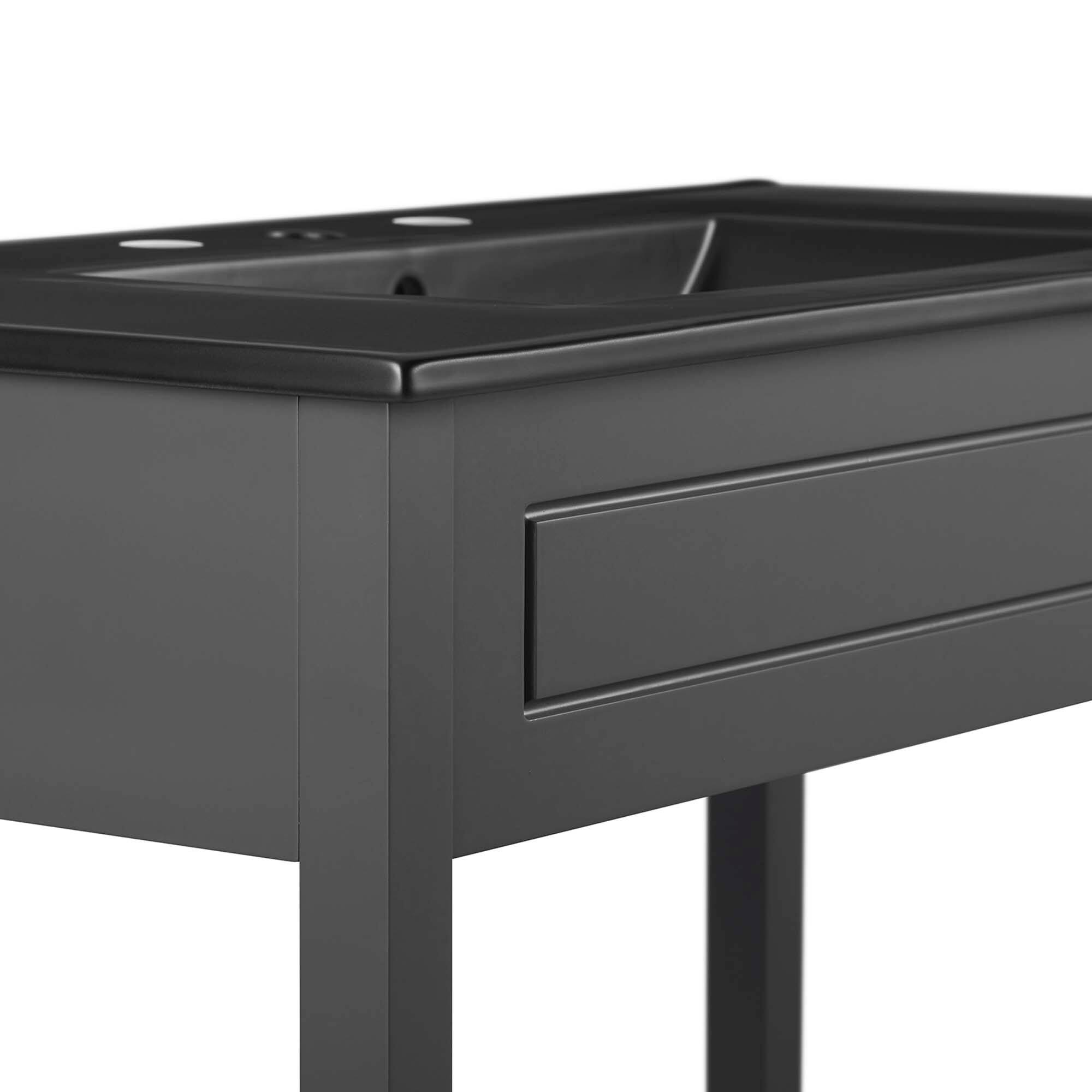Alt View 5. Modway - Altura Bathroom Vanity Basin Included by Modway - Gray Black.