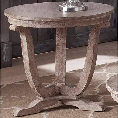 Alt View 4. Liberty Furniture Industries - Greystone Mill End Table in Stone White Wash w/ Wirebrush Distressing - Gray.