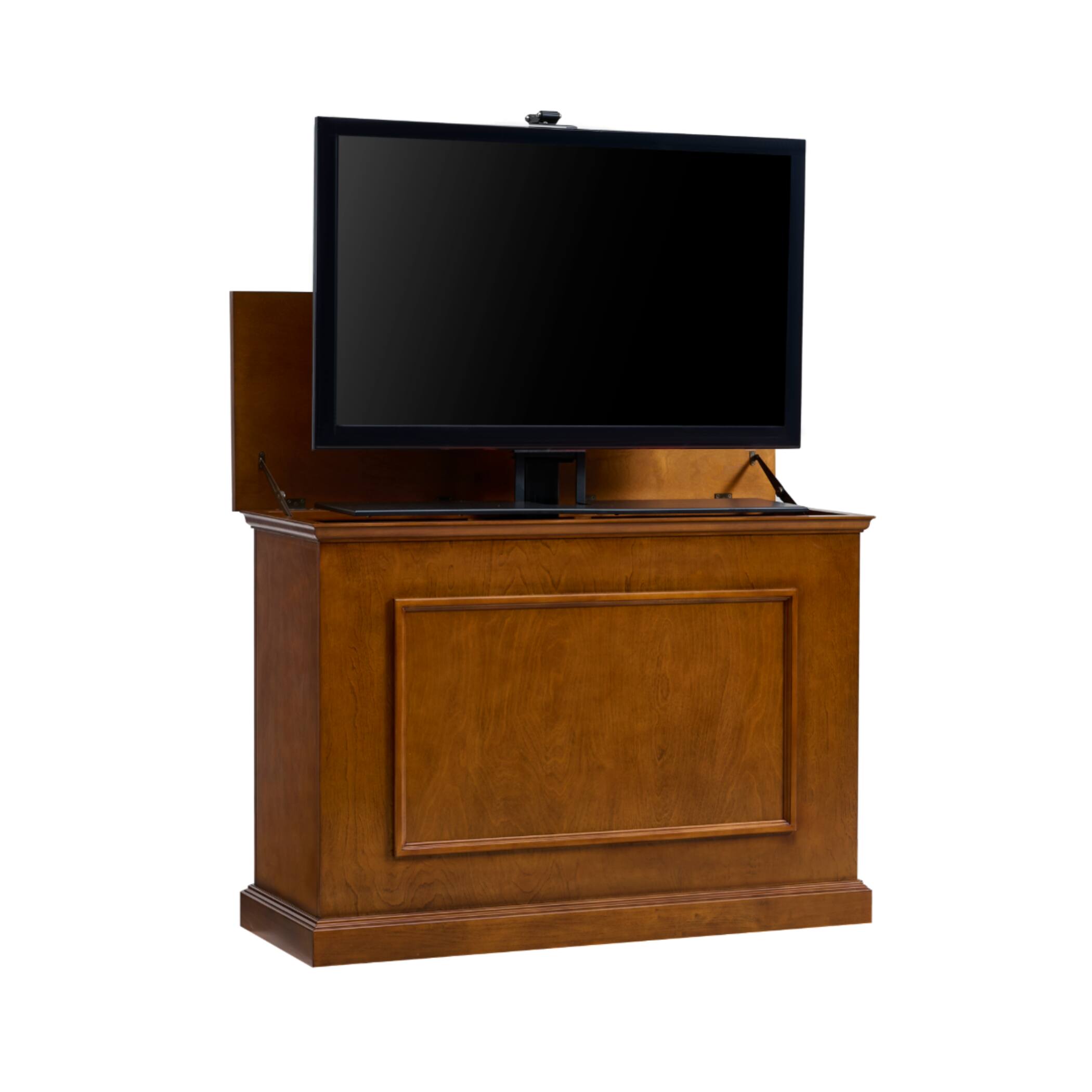 Alt View 2. Touchstone Home Products - The Elevate by Touchstone - Smart Motorized TV Lift Cabinet for Flat Screen TVs up to 50 Inches - Honey Oak.