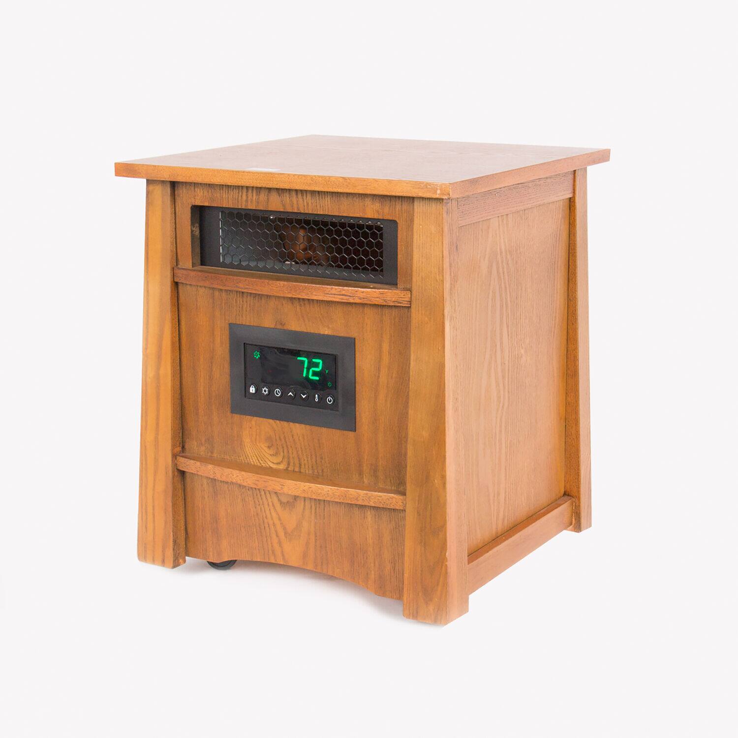 Alt View Zoom 23. Lifesmart - 8 Element Infrared Heater Wood Cabinet - Dark Oak.