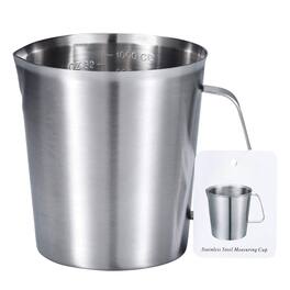 Dapper Styles - 1./ Sus304 Stainless Steel Measuring Cup - Precision Engraved Markings For Liquid Coffee Milk & Espresso 4 - 1000ML