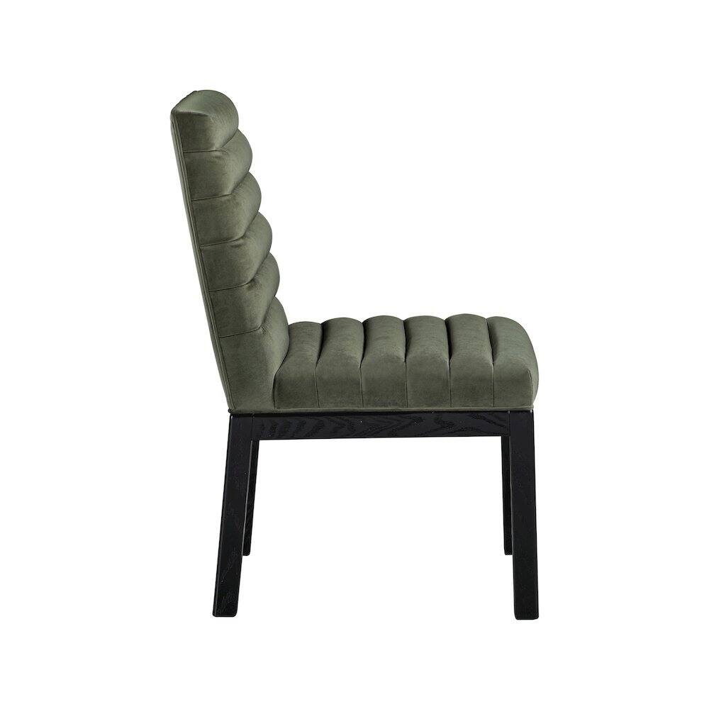 Alt View 2. Meridian Furniture - Evelyn Green Velvet Dining Chair - Green.