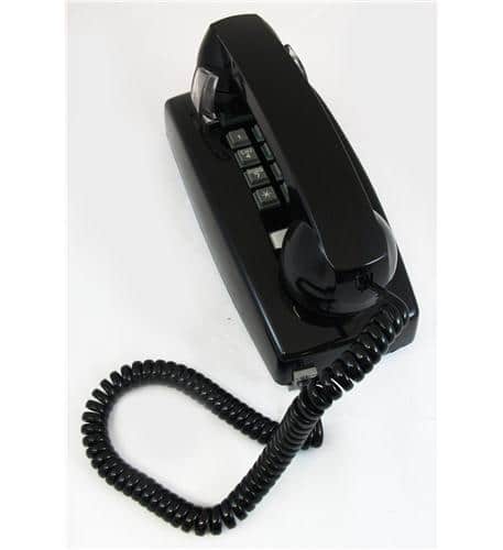 Cortelco - 2554-VOE-BK Wall Valueline Corded Telephone - Black