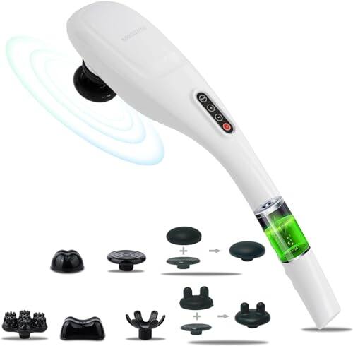 Front. Vulpecula Spade - Cordless Handheld Back Massager w/Rechargeable 3200mAh Battery, 5 Speed and 5 +2 Massage Nodes with Hard, Medium and 2.