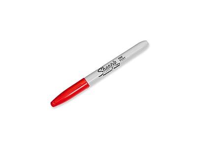 Alt View 2. Sharpie - Permanent Marker, Fine Tip, 12/Pack - Red.