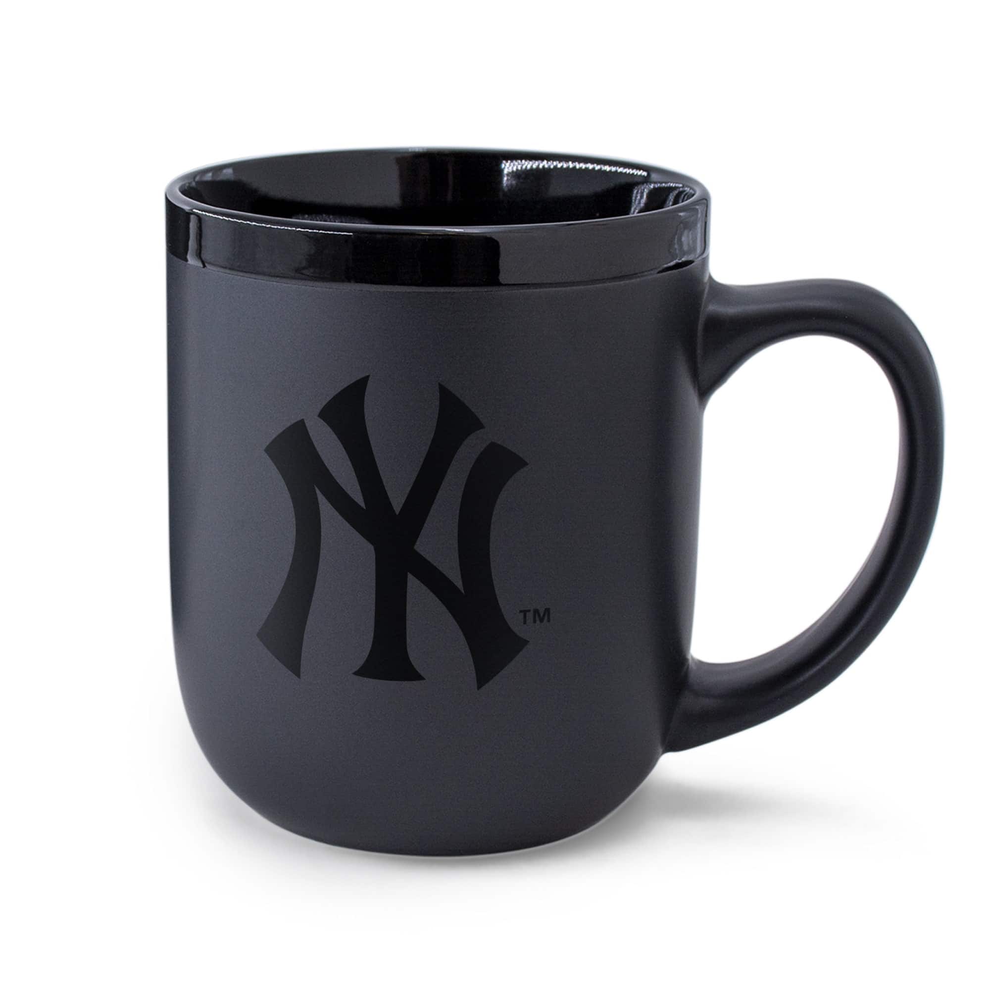 Front. WinCraft - New York Yankees 17oz. Black Tonal Ceramic Mug - Multicolor.