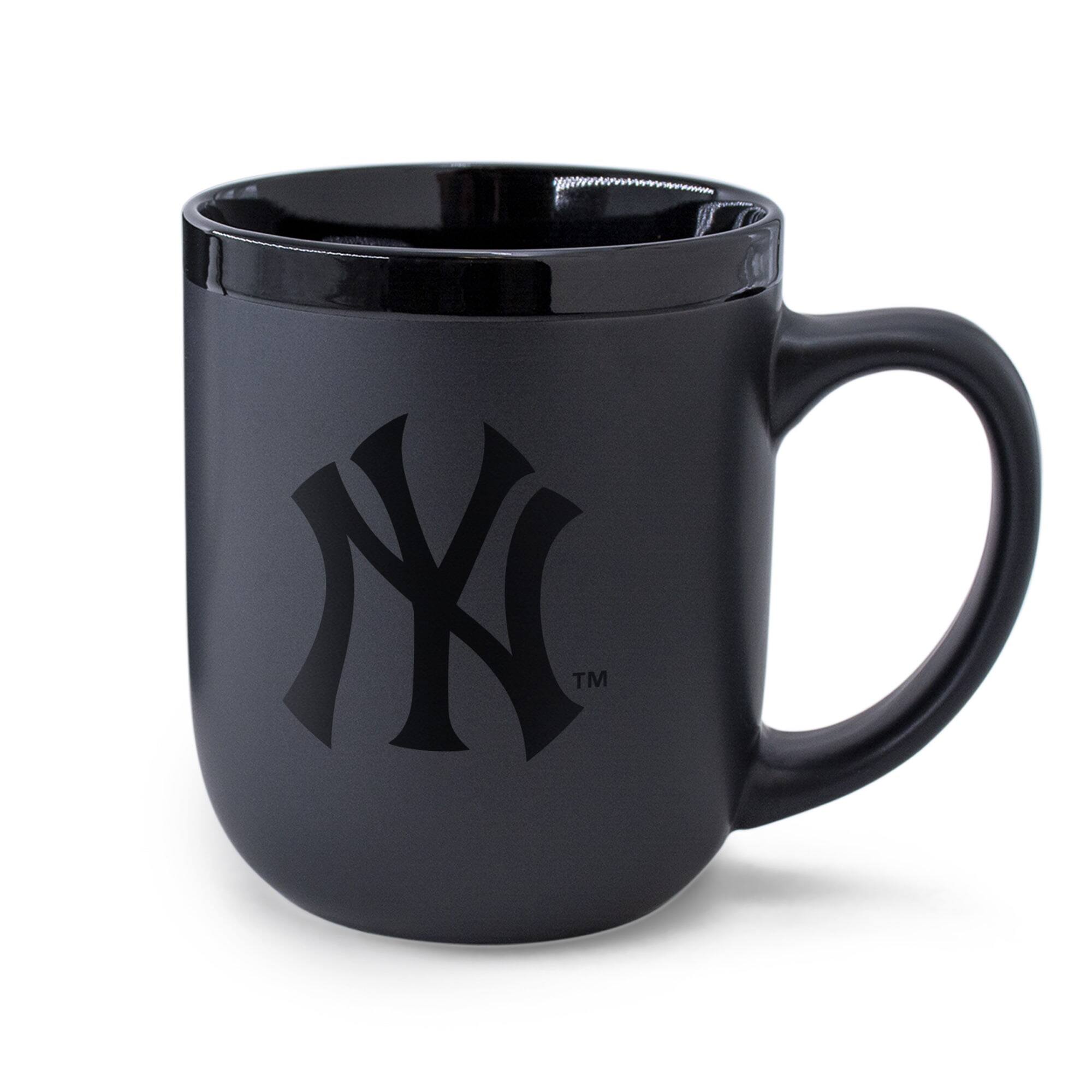Front. WinCraft - New York Yankees 17oz. Black Tonal Ceramic Mug - Multicolor.