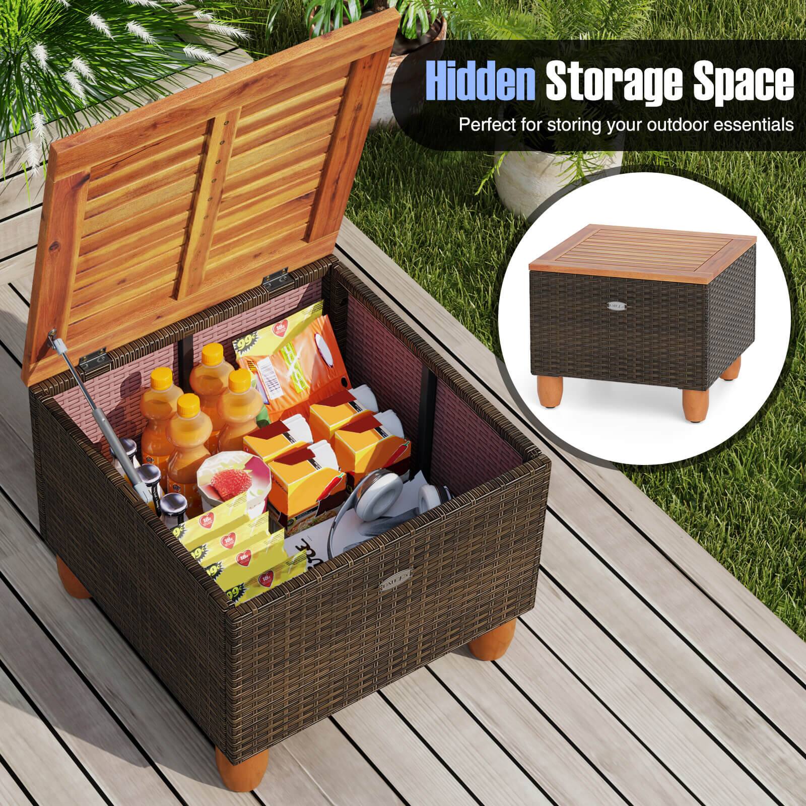 Hidden Storage Space Perfect for storing your outdoor essentials