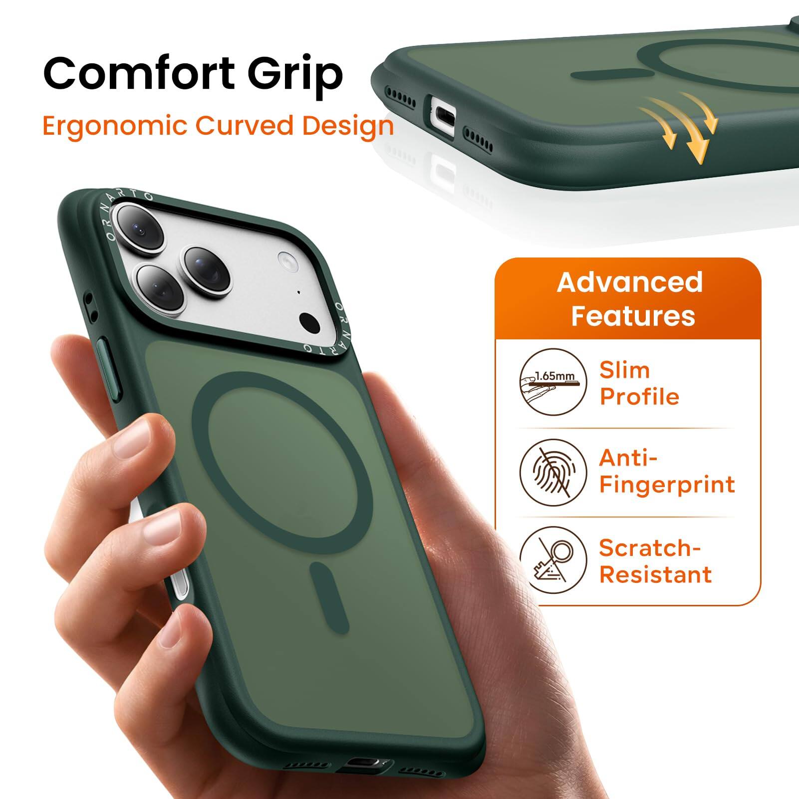 Comfort Grip  
Ergonomic Curved Design  

Advanced Features  
1.65mm Slim Profile  
Anti-Fingerprint  
Scratch-Resistant