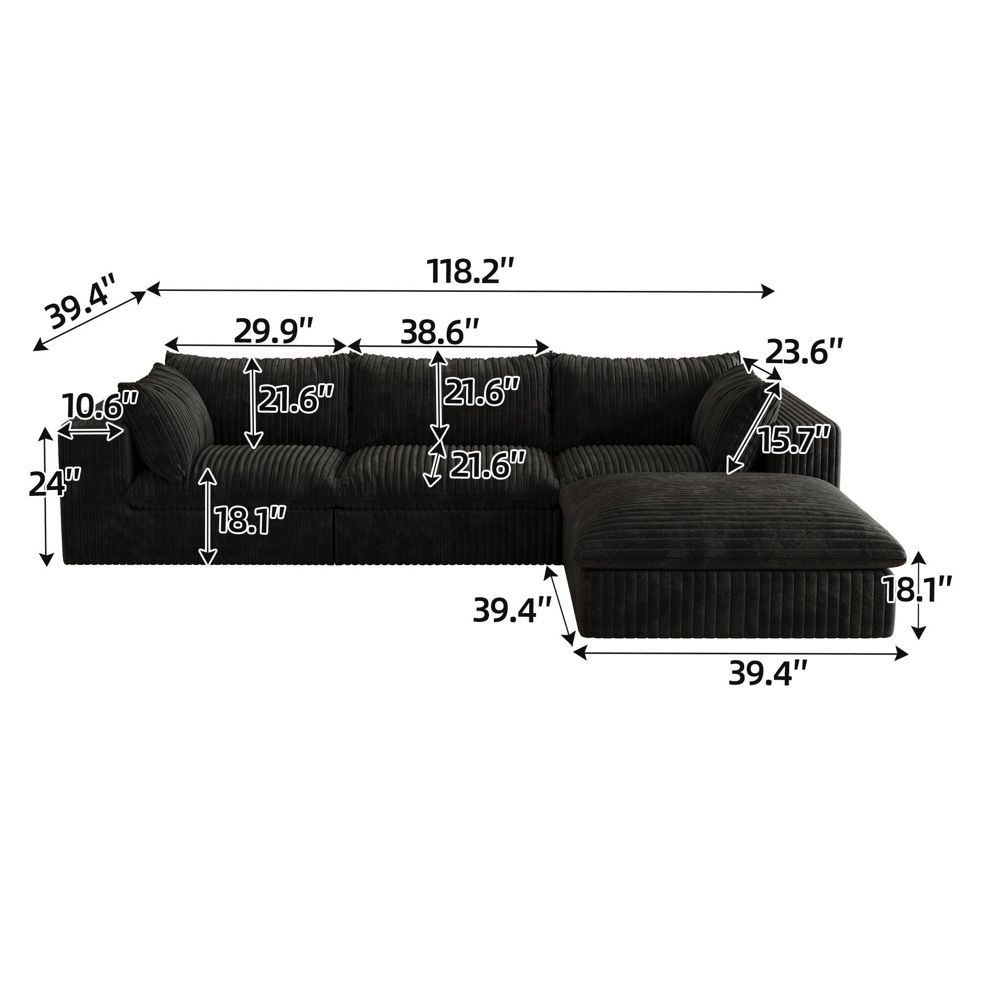 39.4" 10.6" 24" 29.9" 21.6" 18.1" 118.2" 38.6" 21.6" 21.6" 23.6" 15.7" 39.4" 18.1" 39.4"
