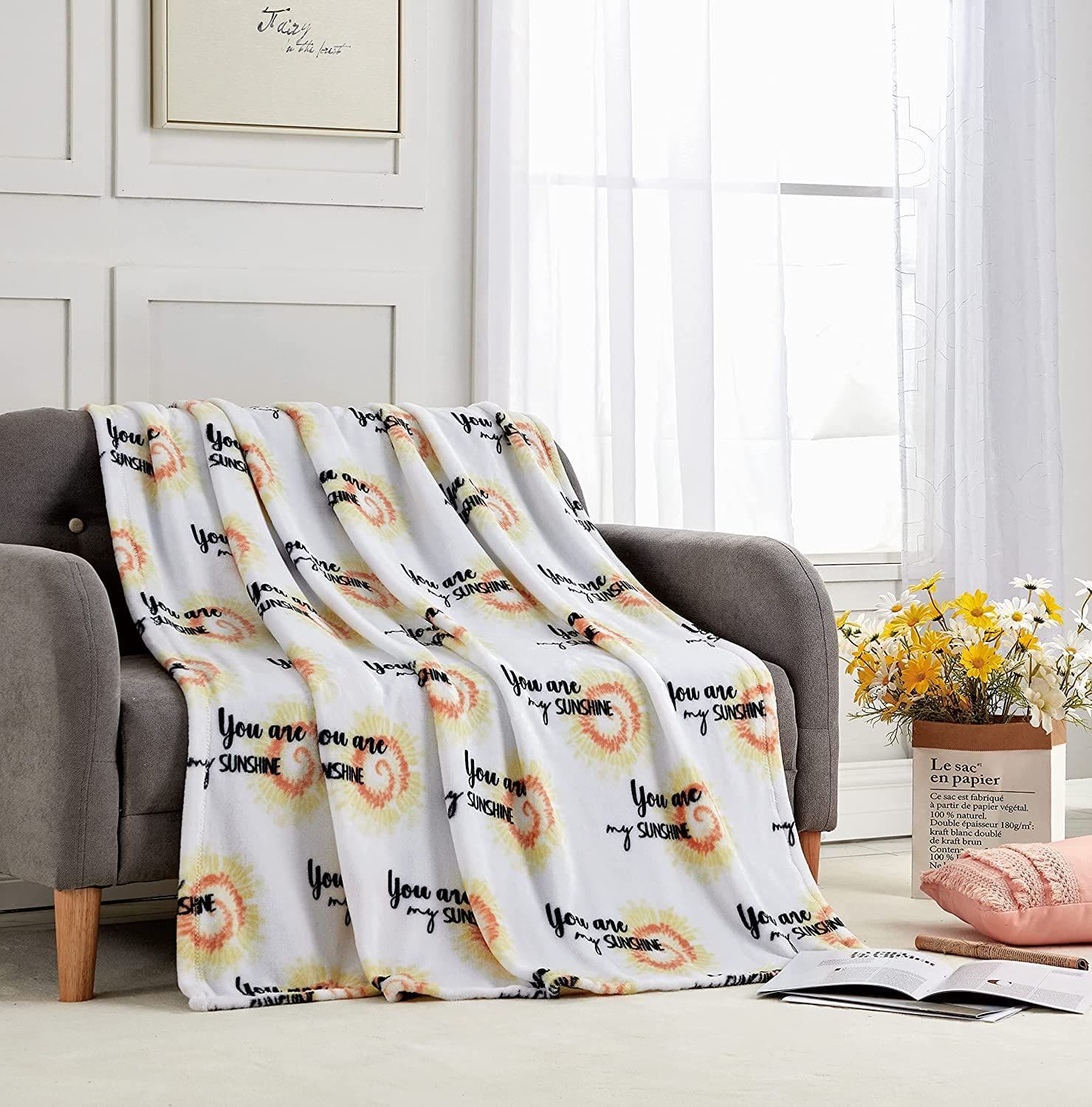 Noble House - Super Plush and Soft My Throw Blanket 50" x 70" - Sunshine