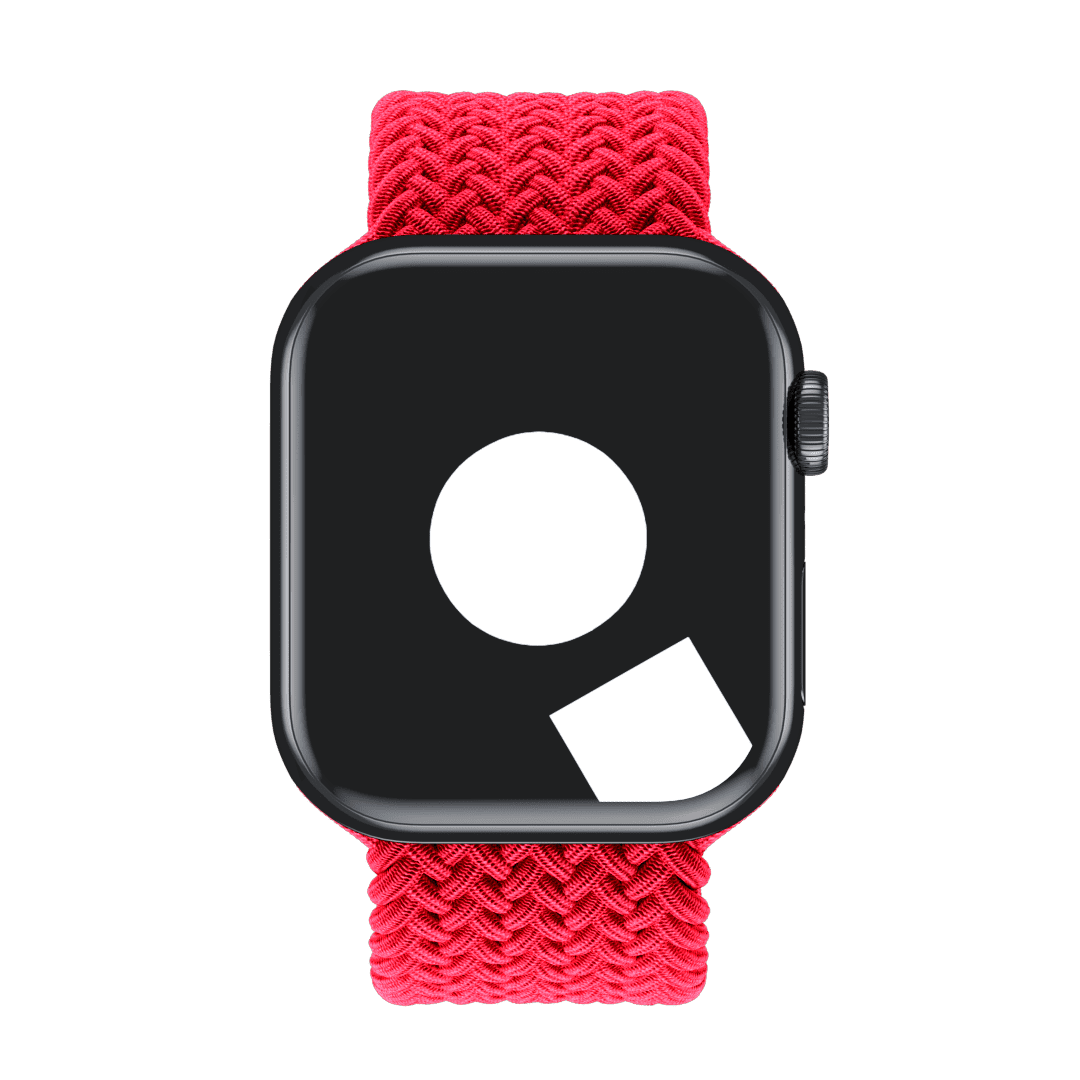 Alt View 5. Apple - Watch Braided Solo Loop 40mm - Size 7 - Red.