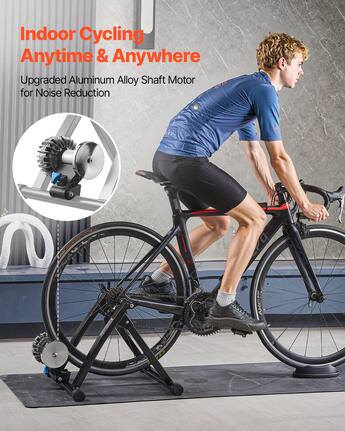 bicycle stand stationary riding Alpcour Fluid Bike Trainer for Indoor Portable Foldable Stainless Steel Trainer, Noise Reduction, Progressive Resistance, Dual-Lock System Road & Mountain Bikes' Exercise : Sports & Outdoors noise motor keeps rides quiet for home use VEVOR Stationary Bicycle Stand