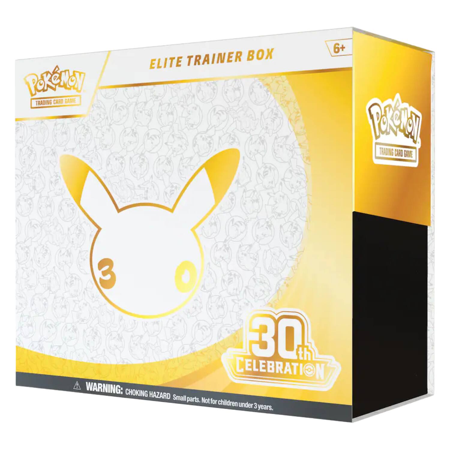 Pokémon Trading Card Game  
Elite Trainer Box  
6+  

30th Celebration  

Warning: Choking Hazard Small parts. Not for children under 3 years.
