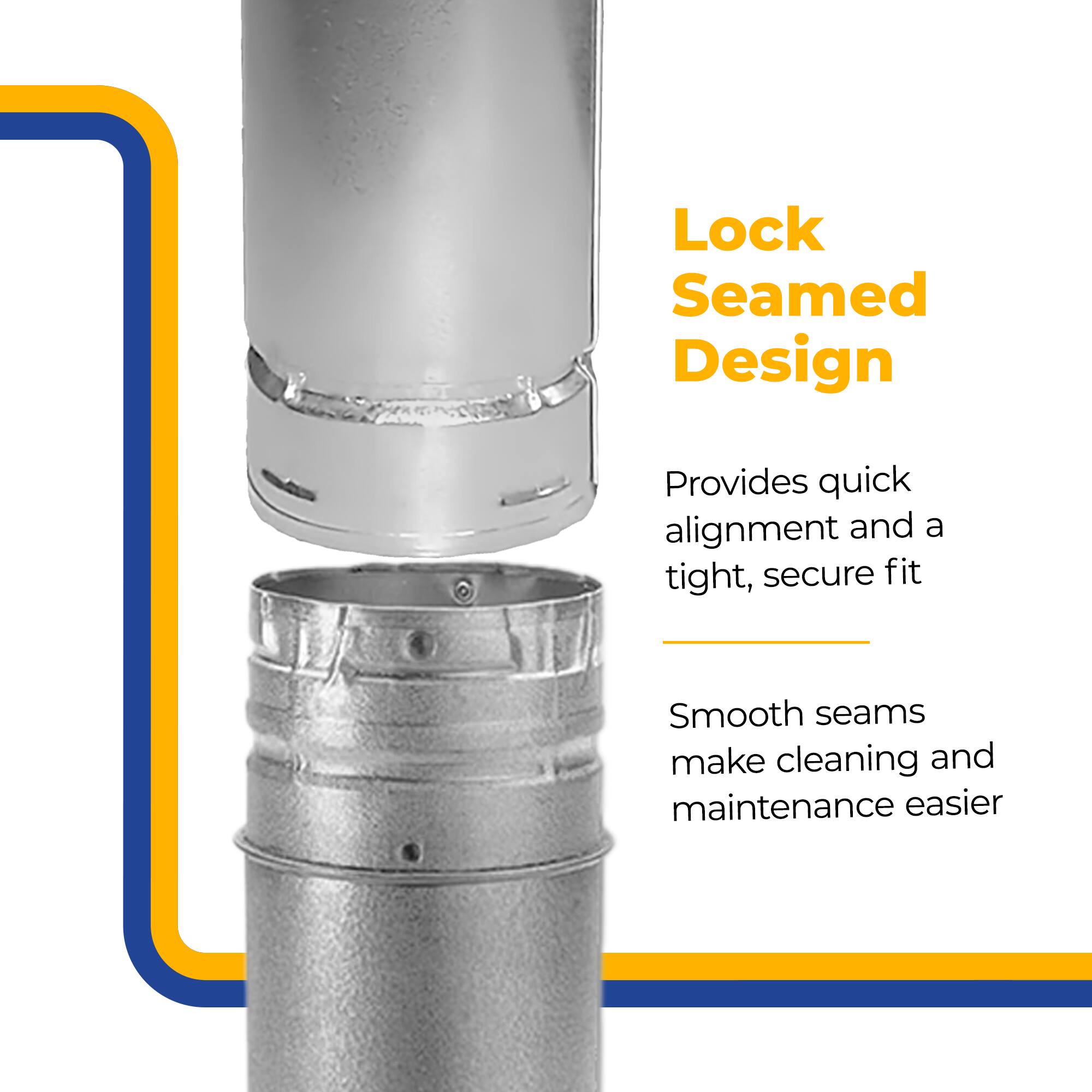Lock Seamed Design  
Provides quick alignment and a tight, secure fit  
Smooth seams make cleaning and maintenance easier