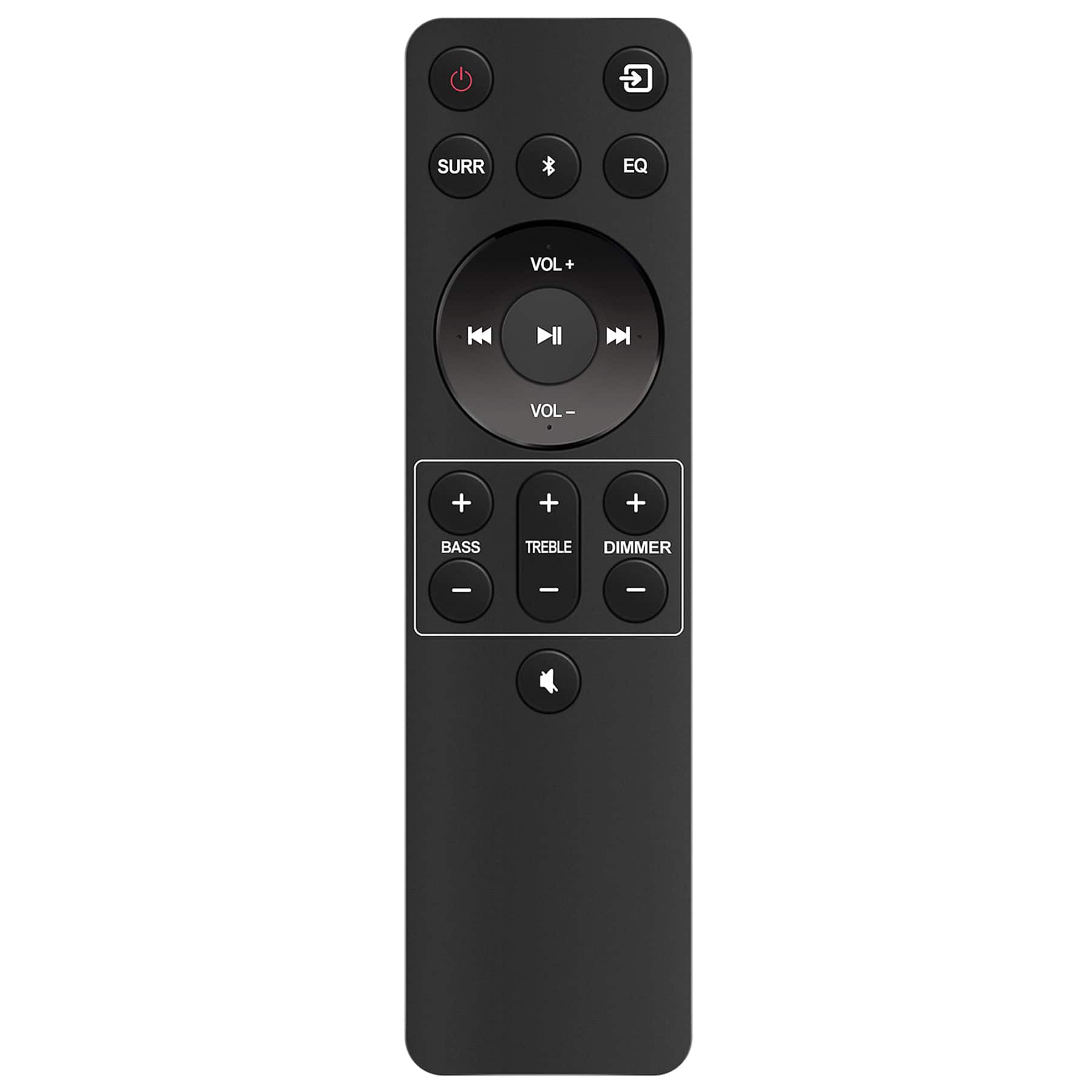 ALLIMITY - EN212FD1H Replacement Remote, Fit for Hisense 2.1 CH Soundbar System AX3125H HS219 HS2100 HS212F HS216F HS216FW - Black