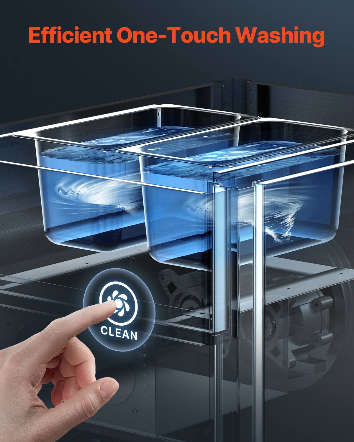 Efficient One-Touch Washing  
CLEAN