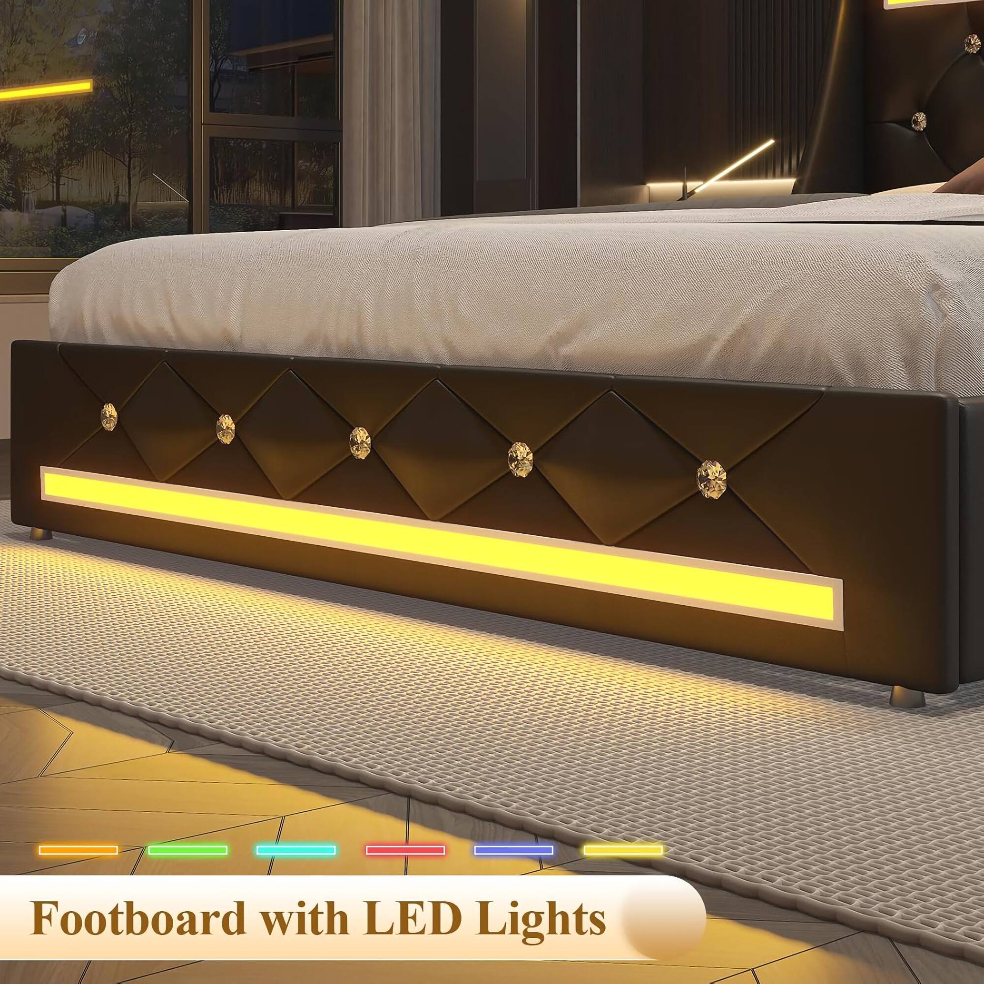 Footboard with LED Lights