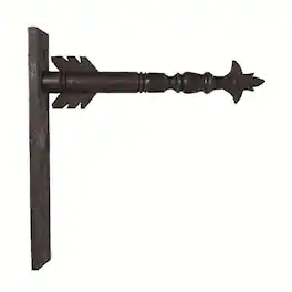 K&K Interiors - Decorative Wood Arrow Holder 18 x 17 x 3.25 inch - Black