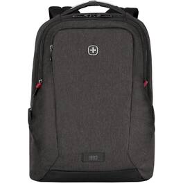 SwissGear - Wenger MX Professional Carrying Case (Backpack) for 10" to 16" Notebook - Heather Gray - Water Resistant Zipper - Charcoal Gray