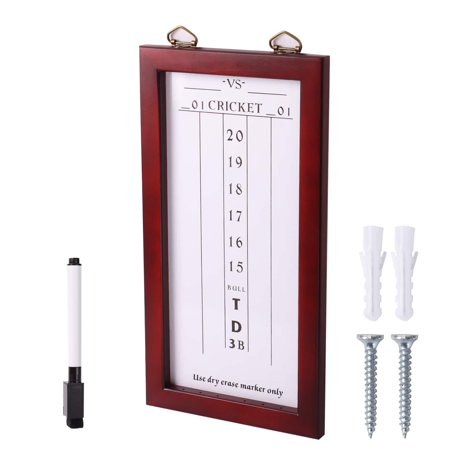 GSE Games & Sports Expert - Dry-Erase Dart Scoreboard for Dart Board Cricket and 01 Dart Games with Marker (Dry-Erase Scoreboard) - White