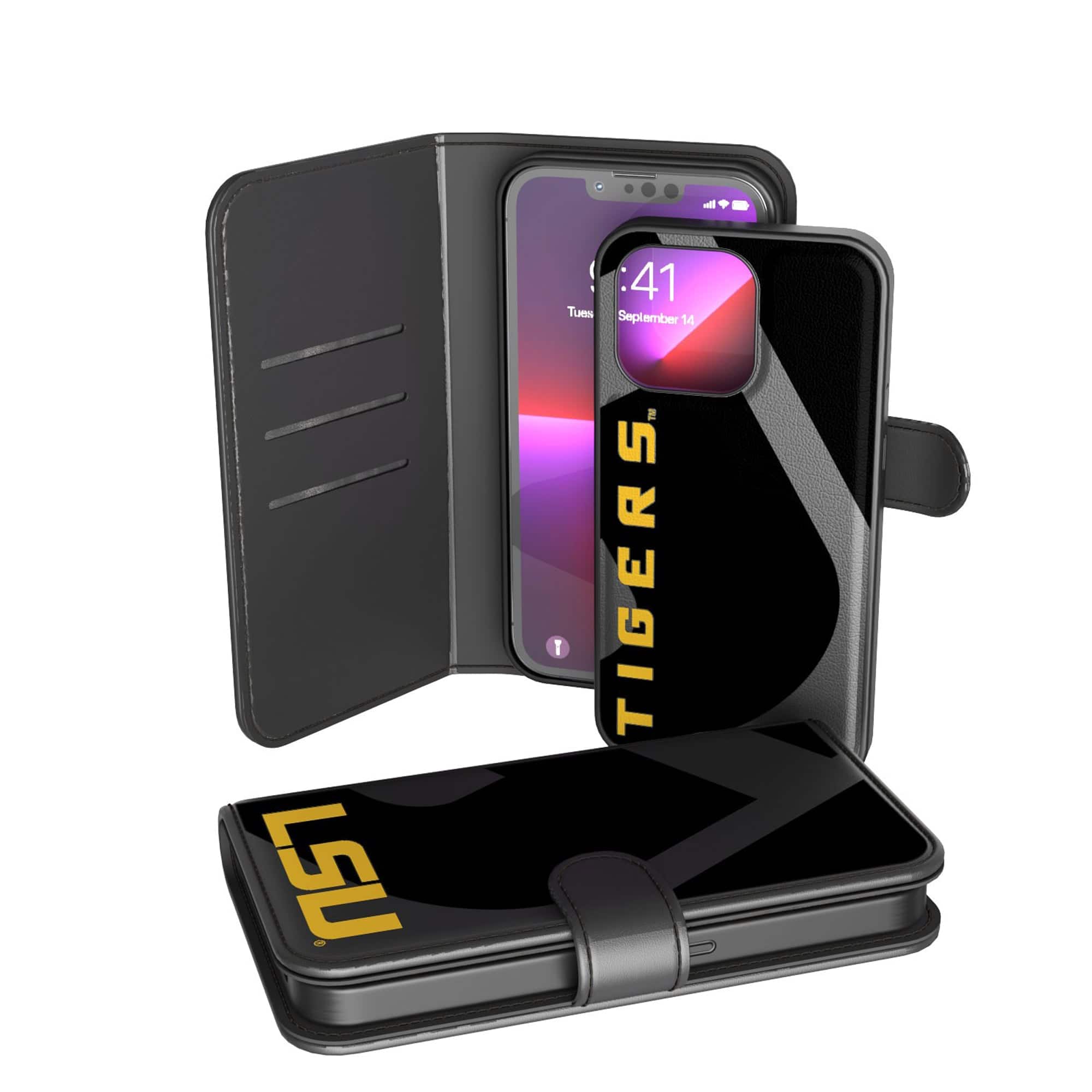 Keyscaper - NCAA - LSU Tigers iPhone Wallet Case - 12/12 Pro - Multicolor price history on PriceWatchPro