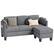 Front. Bestier - L-Shaped Sectional Couches for Living Room Furniture Sets, Modular Sectional Sofa with Ottaman Storage - Gray.