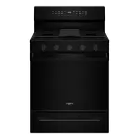 Whirlpool - 5.0 Cu. Ft. Freestanding Gas Range with Air Cooking Technology - Black - Front_Zoom