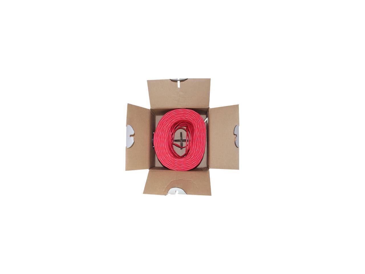 Alt View 2. Nippon Labs - Nippon Labs 50CP-C6-ST-1K-RD 1000 ft. Bare Copper 24AWG Cat6 Bulk Cable, Stranded Wire - Red.