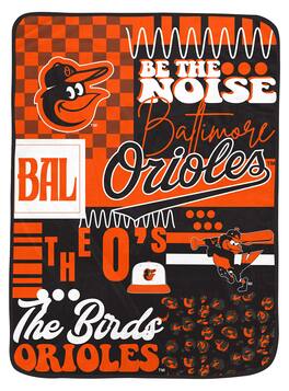 Pegasus - Baltimore Orioles 66" x 95" Oversized Loco Check Ultra Cozy Blanket - Multicolor