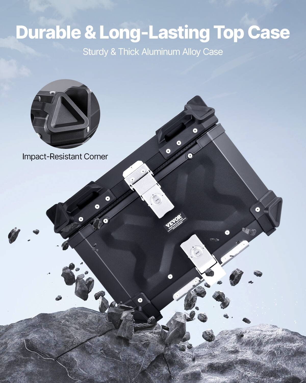 Durable & Long-Lasting Top Case  
Sturdy & Thick Aluminum Alloy Case  
Impact-Resistant Corner