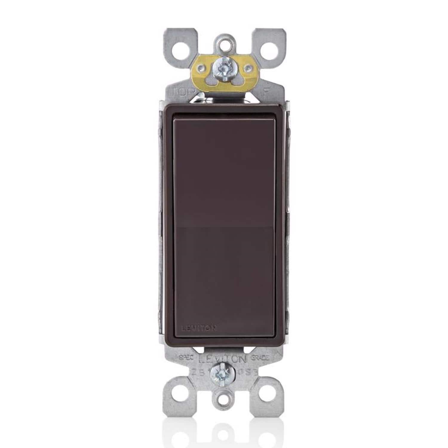 Leviton - Decora 15 amps Single Pole Rocker AC Quiet Switch 1 pk - Brown price history on PriceWatchPro