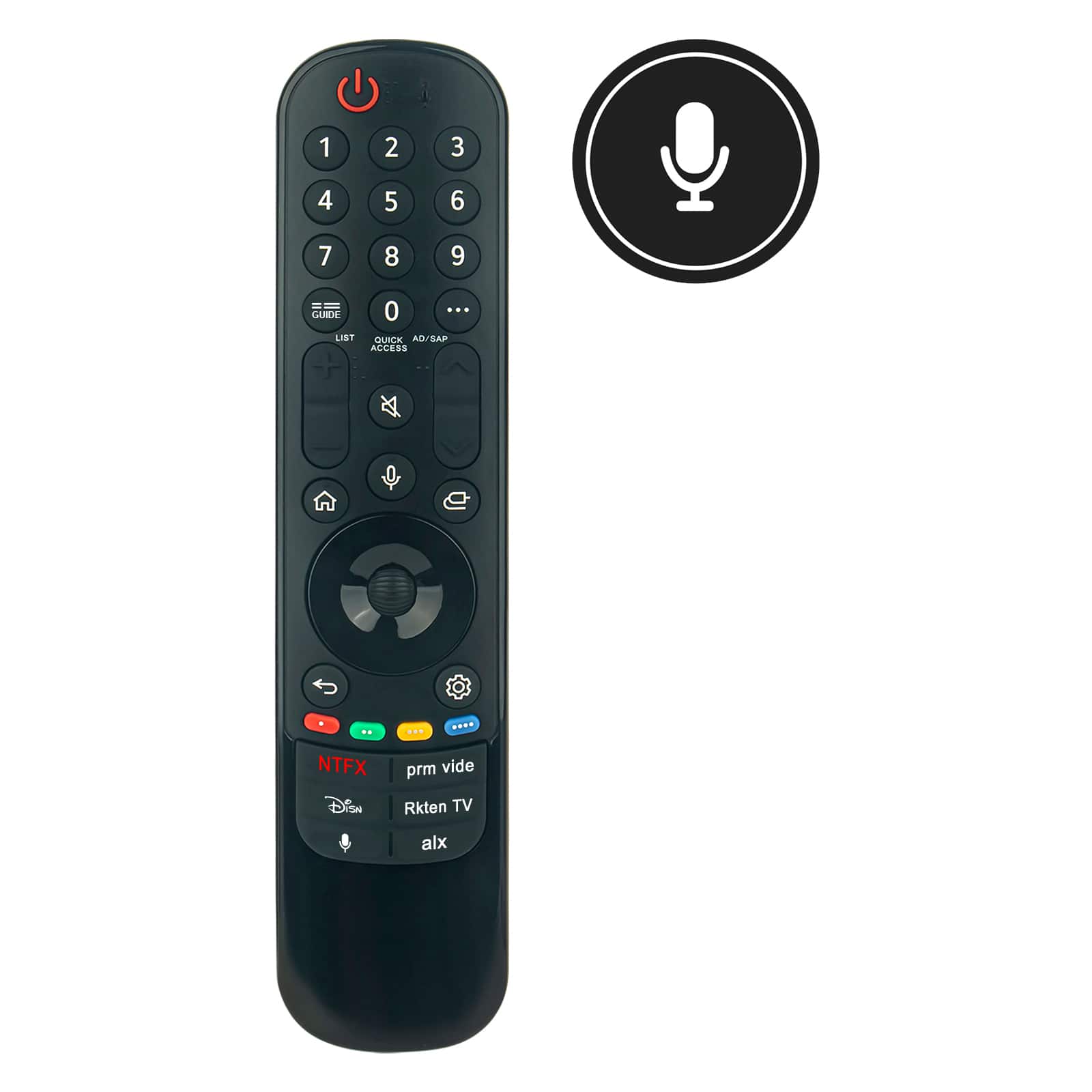 VINABTY - New Voice Replaced Remote Fits for LG MR22GA MR22GN TV 28LM400BPU 32LQ630BPUA 43NANO75UQA 43UN7000PUB 43UQ7070ZUD - Black