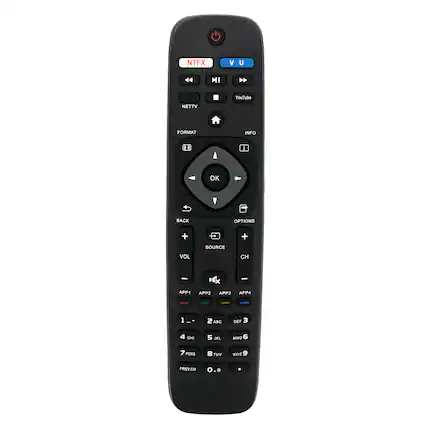 NTFX V U HI I YouTube NETTV FORMAT INFO I i OK Y BACK OPTIONS + + SOURCE VOL CH - - APP1 APP2 APP3 APP4 1 I 2 ABC DEF 3 4 GHI 5 JKL MNO 6 7 PORS TUV WEYZ 9 PREVCH o A